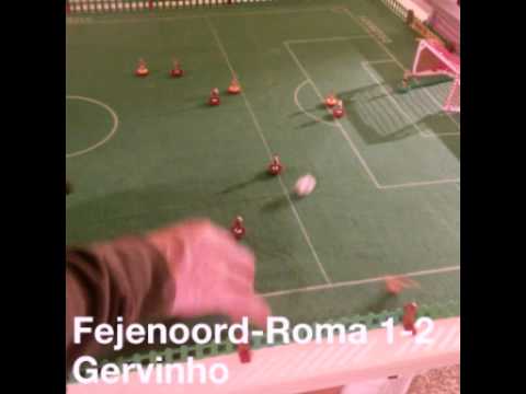 immagine di anteprima del video: Fejenoord-Roma 1-2. 2015-02-26. Subbuteo sintesi