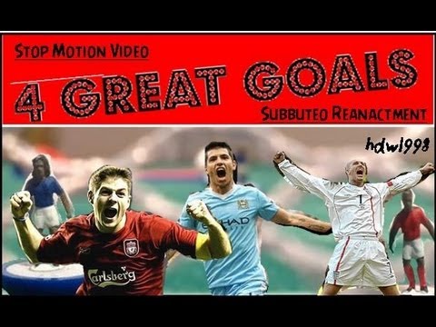 immagine di anteprima del video: 4 Great Goals- Subbuteo Reanactment